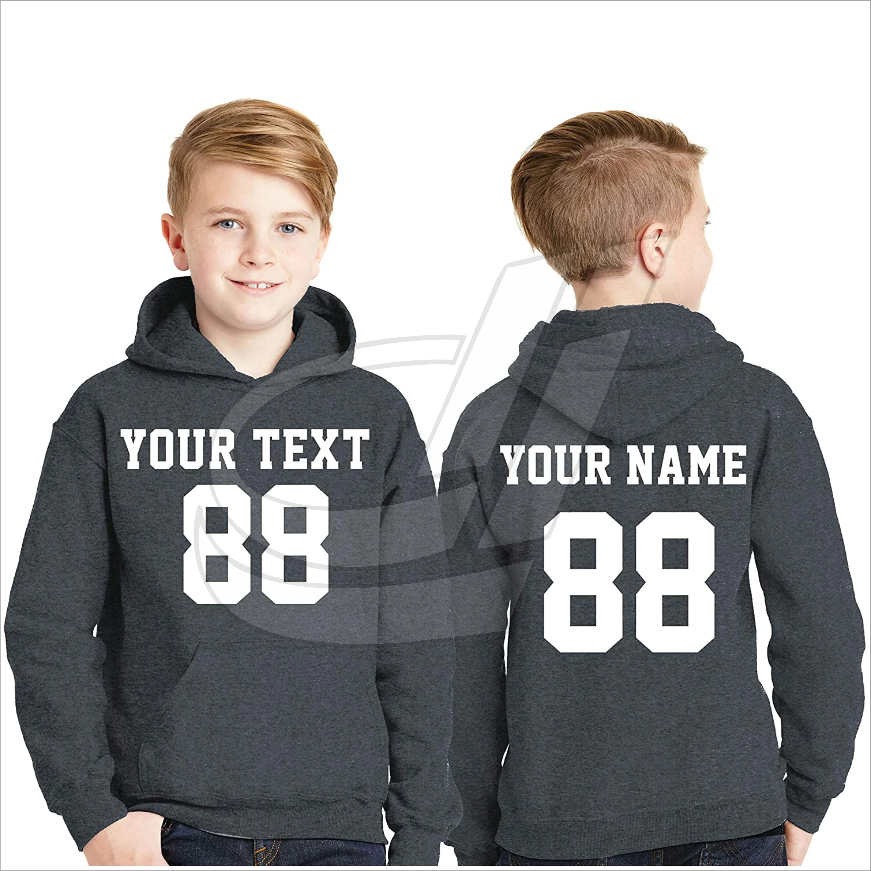 Kids Fashion Pullover Hoodies Good Selling Dark Green Color Children Pullover Hoodies Use For Kids