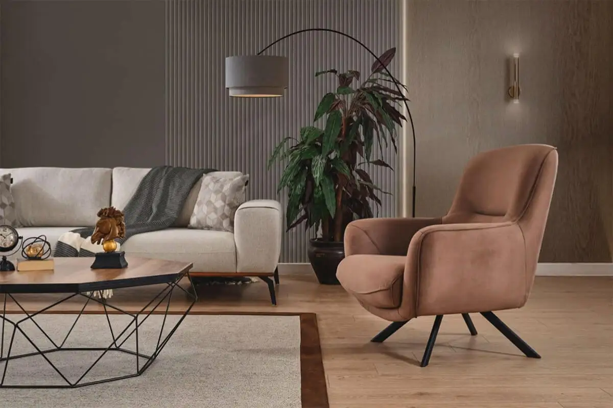 wooden Sofa Armchairs Living Furniture economic Wholesale Couch Velvet hygenic Seat Set Style Fabric Packing Room (ider Verona)