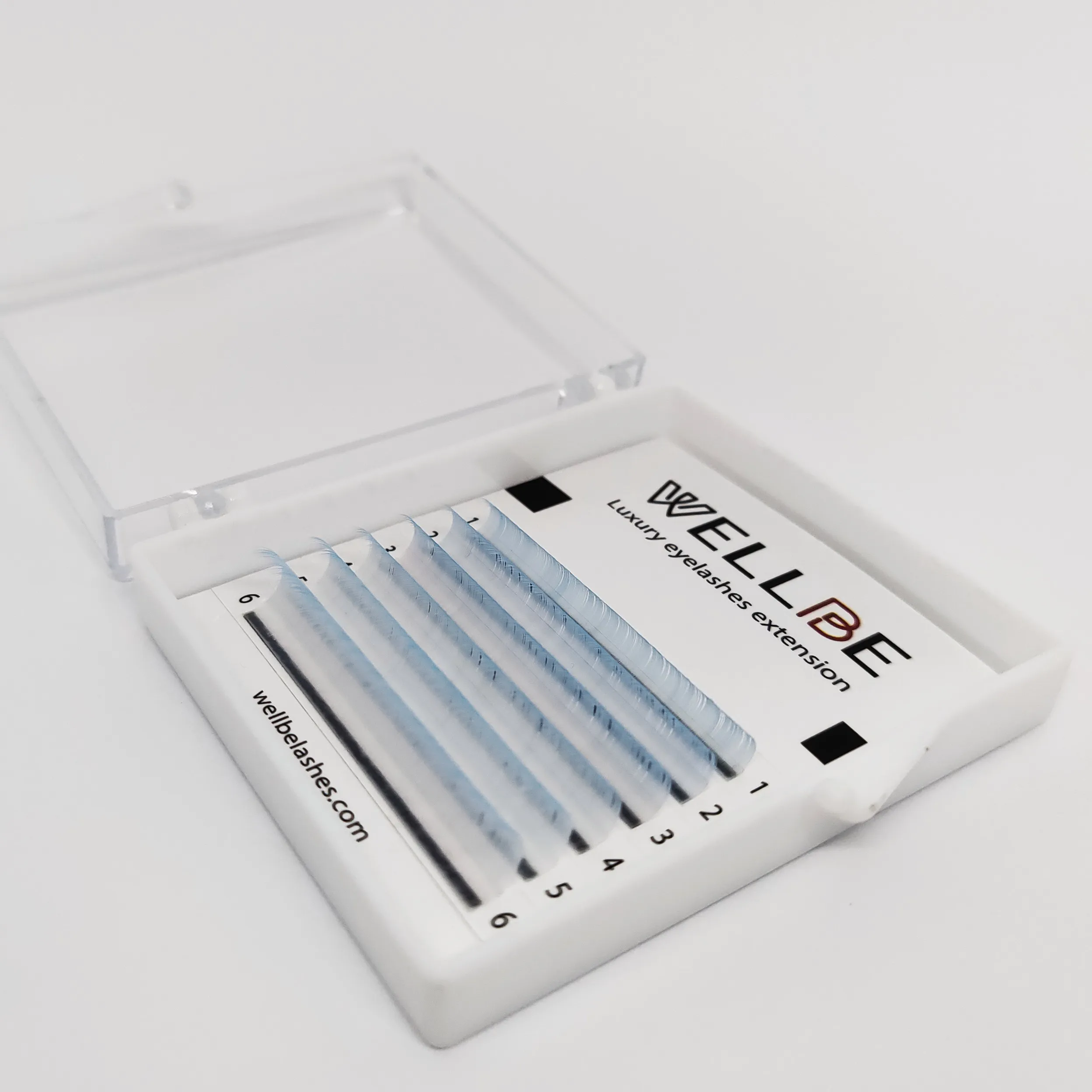 Ocean Blue оптом красочные Премиум корейские мягкие синтетические легко веерообразные ресницы для наращивания