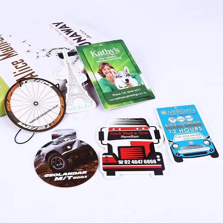 
Customized air freshener Promotional Paper Air Freshener for car with various scents 