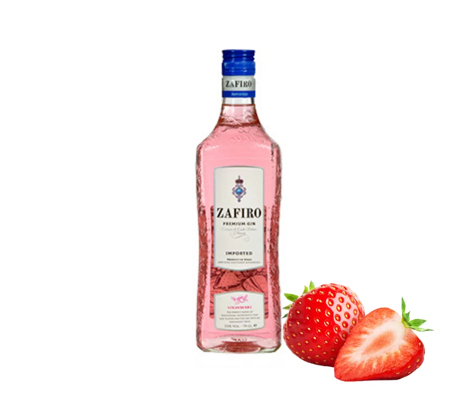 Fresh Fruity Strawberry Aroma Selected  37.5% Alcohol Vol Medium Intensity Premium Strawberry Gin used for cocktails mixer
