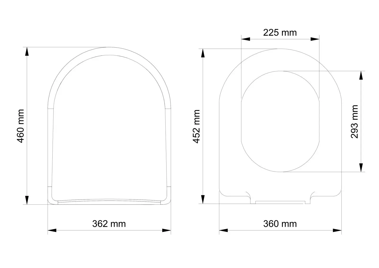 EGE DUROPLAST  TOILET SEAT (W/ S.S. HINGES)