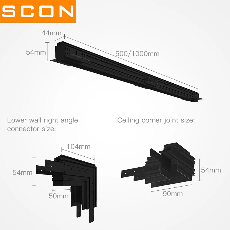  Hot selling scon LED TRACK Light 24v 1500mm Recessed Linear