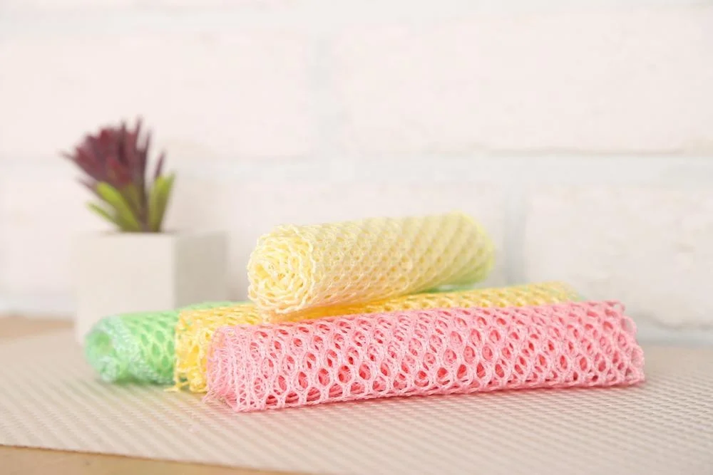 Innovative Dish Washing Net Cloths Rapid Dry Scourer no odor Mesh Washing Cloths Kitchen Cleaning Cloths