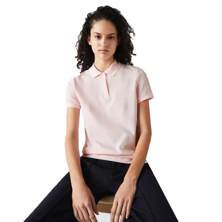 
 Рубашки-поло с логотипом на заказ для женщин в детском розовом цвете  