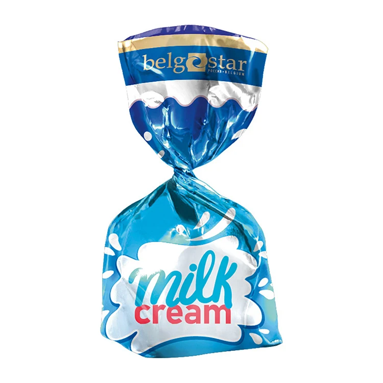 Русские шоколадные конфеты «Молочный Крем BelgoStar» с жареным дробленым арахисом и натуральными кокосовыми хлопьями,