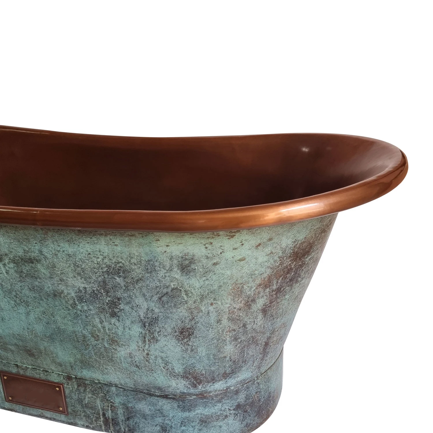 Green Patina Antique Finish Freestanding Soaking Copper Bathtub high quality handmade elegant foot freestanding tub Bathtub