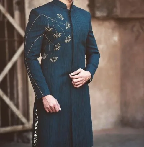 Handwork SHERWANI BLAZER SUIT Embroidery WEDDING ATTIRE for MEN INDIAN DRESS Bollywood Fashion WHOLESALE
