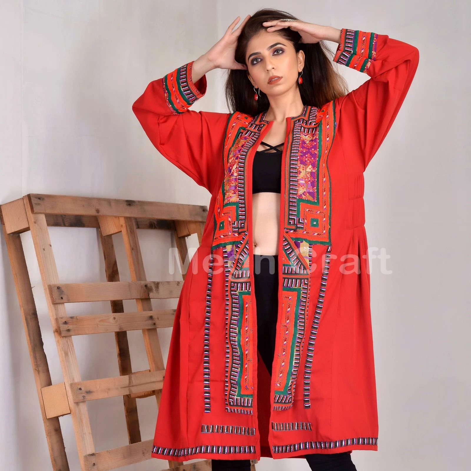 
Balochi Tribal Ethnic Top/Kurta - Vintage Kuchi Hand Embroidered Top - Balochi Fashion Ethnic Long Frock/Dress 