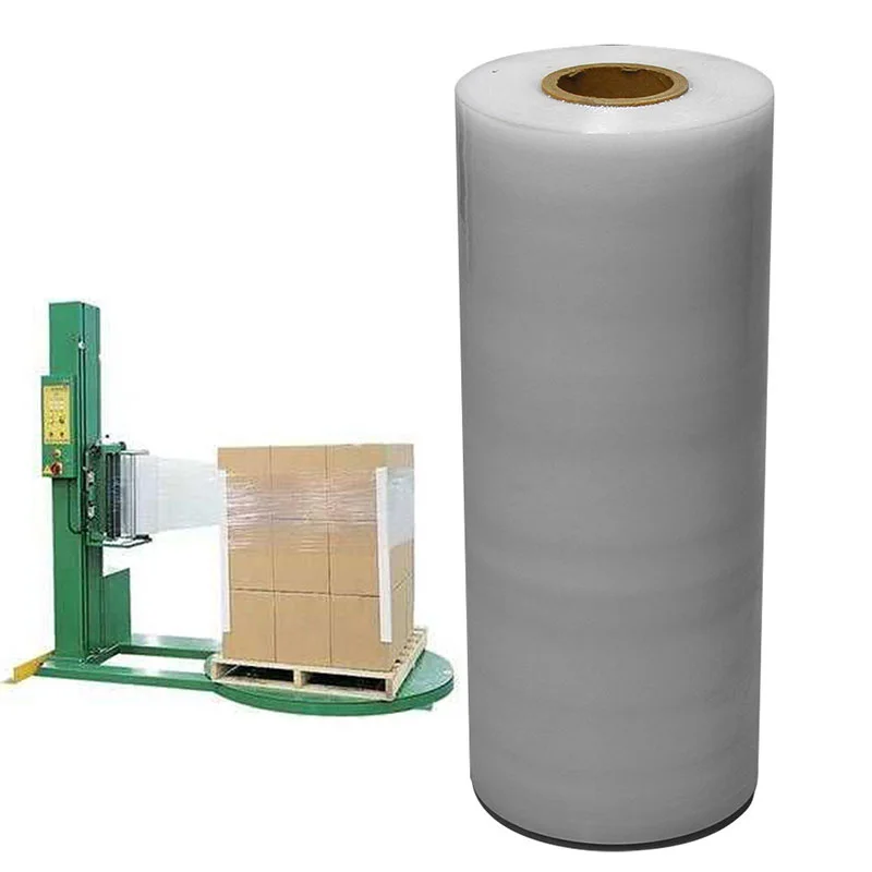 Best Selling jumbo roll lldpe 23 microns 17mic 500mm pe stretch film foil for machine