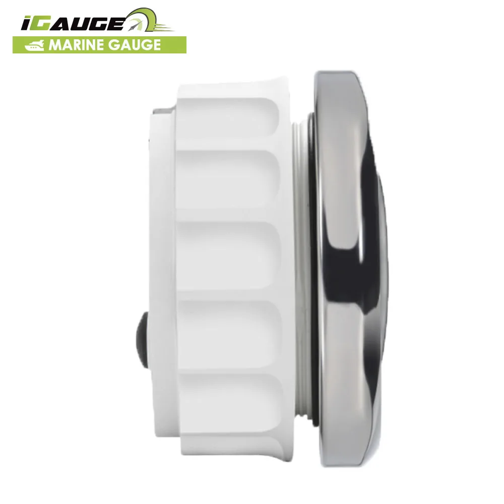 85mm electrical 70 RPM NMEA 2000 white face white LED tachometer with hour meter for marine