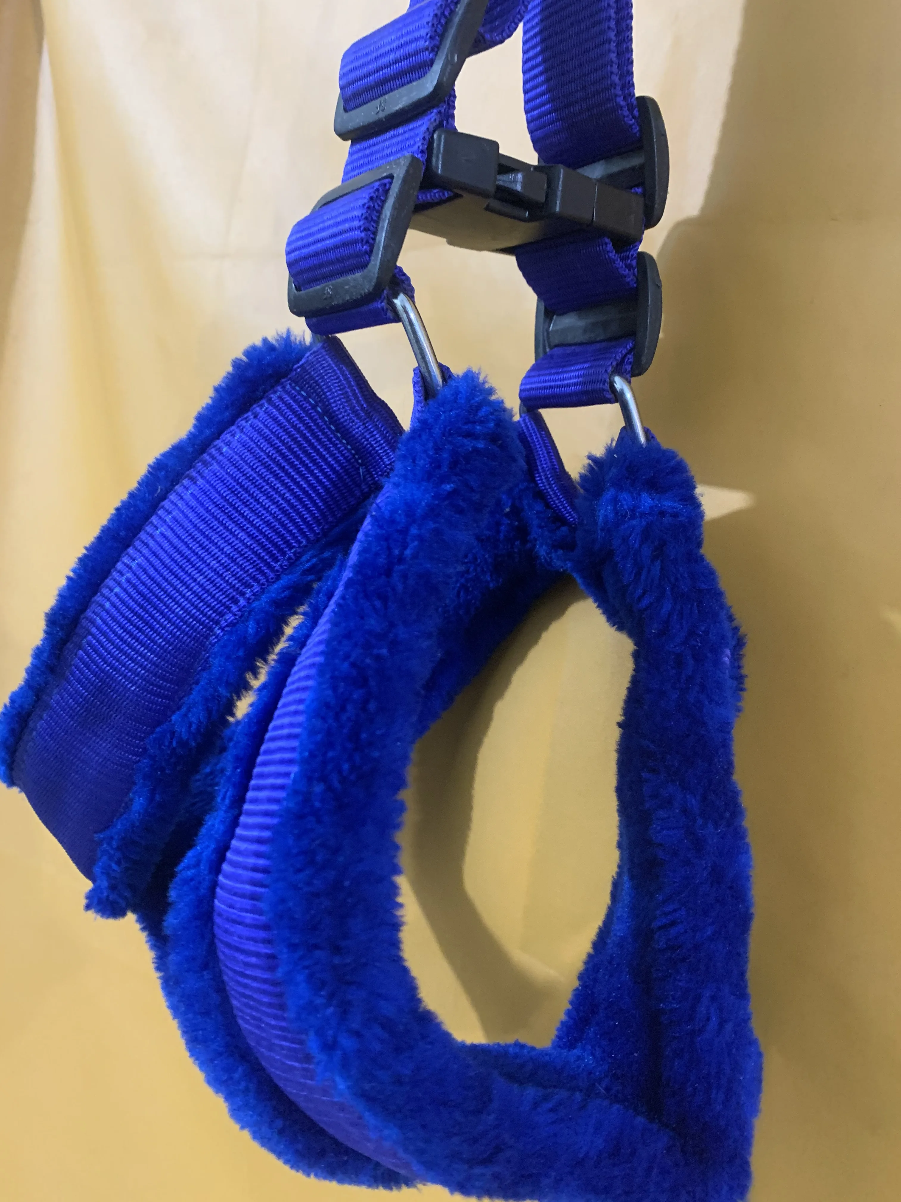 Nylon Padded Red Adjustable Dog Harness & Dog Leash Rope 1.25 Inch For Large Pet