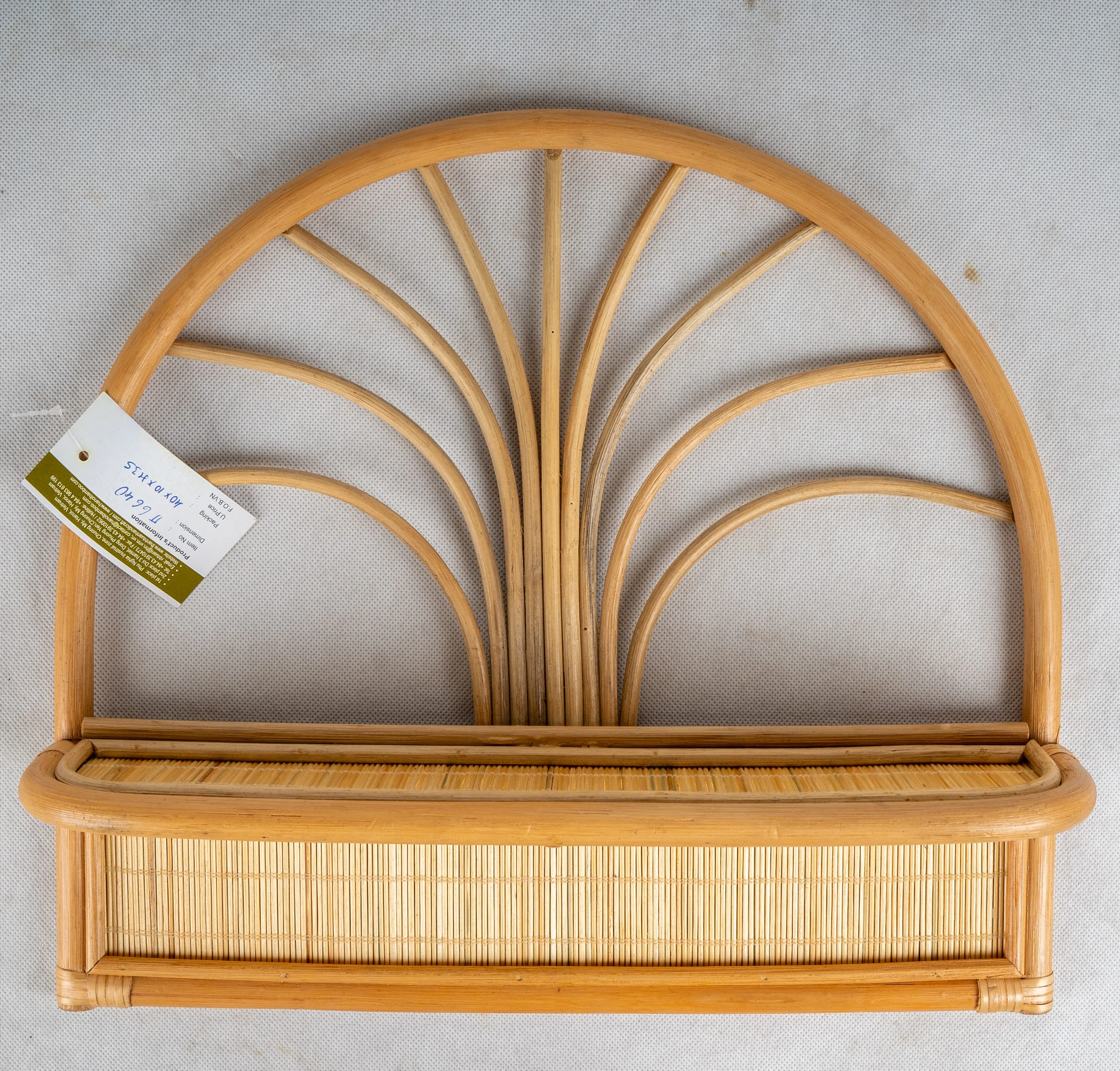 Rattan wall hanging storage shelf for home decoration Rattan Wall Shelf