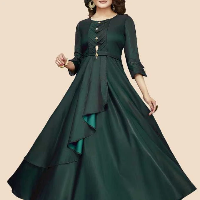 HEAVY DIGITAL PRINT TRADITIONAL ANARKALI DRESS FROM OMVAGMINE