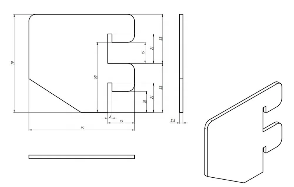 Cross Bar Shop Supermarket Metal for Gondola Back Beam L 1000/1250 MM * W 70 MM * H 75 MM