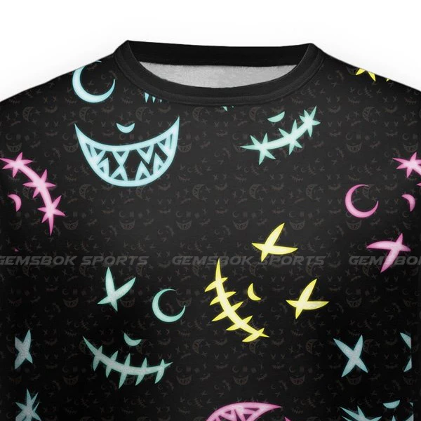 High Quality Sublimation Smile Now Graphic Design Sweatshirts Manufacture Custom Design High Quality Crew Neck Sweatshirts