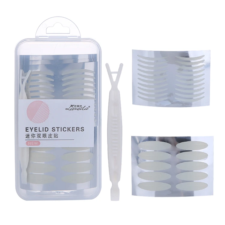 Lameila 200 pairs eye beauty makeup tools natural mixing size double eyelid stickers with fork in pack A1006