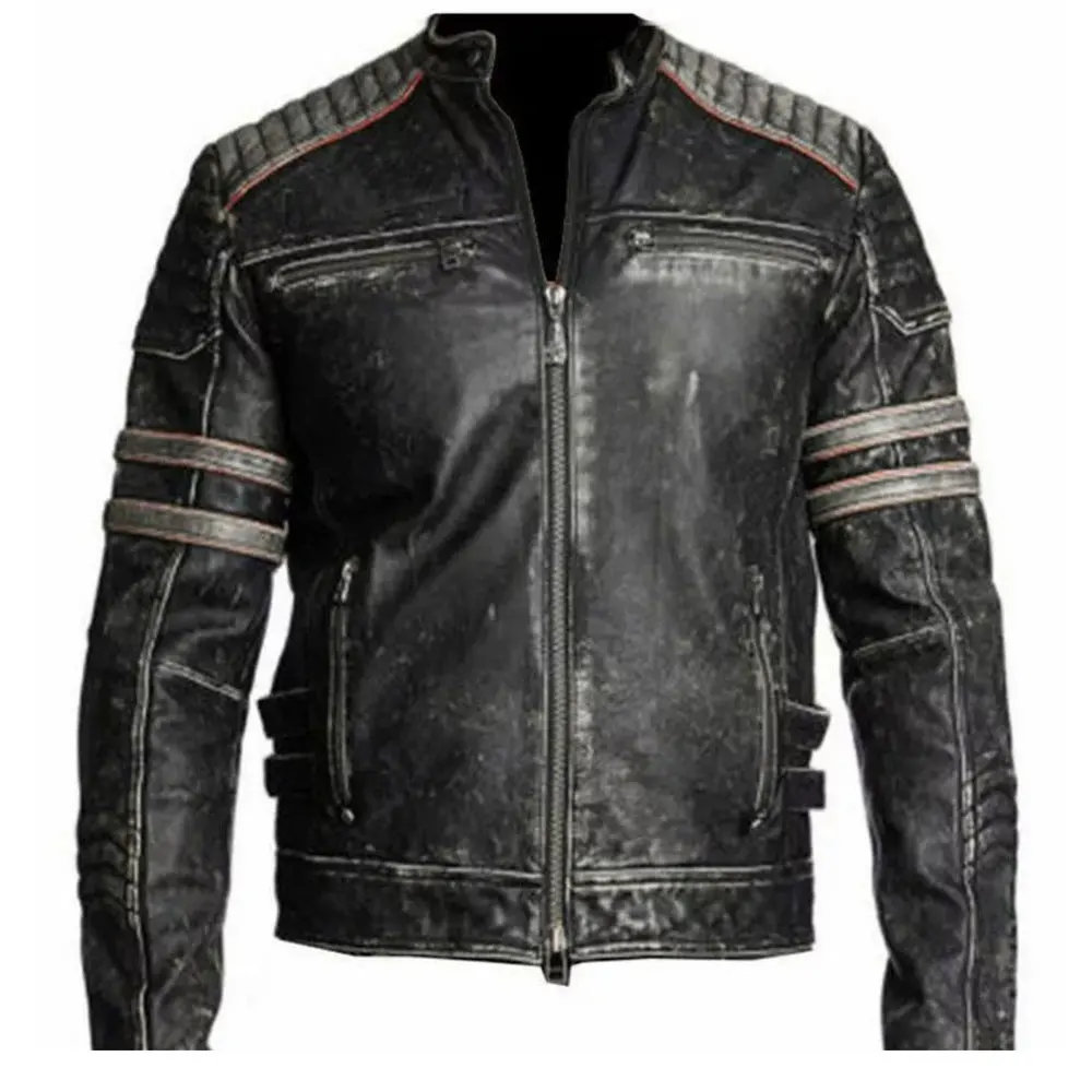 
wholesale latest design mans Winter jacke zipper pu thickening Keep warm original motorcycle lea pakistan leather jacket 