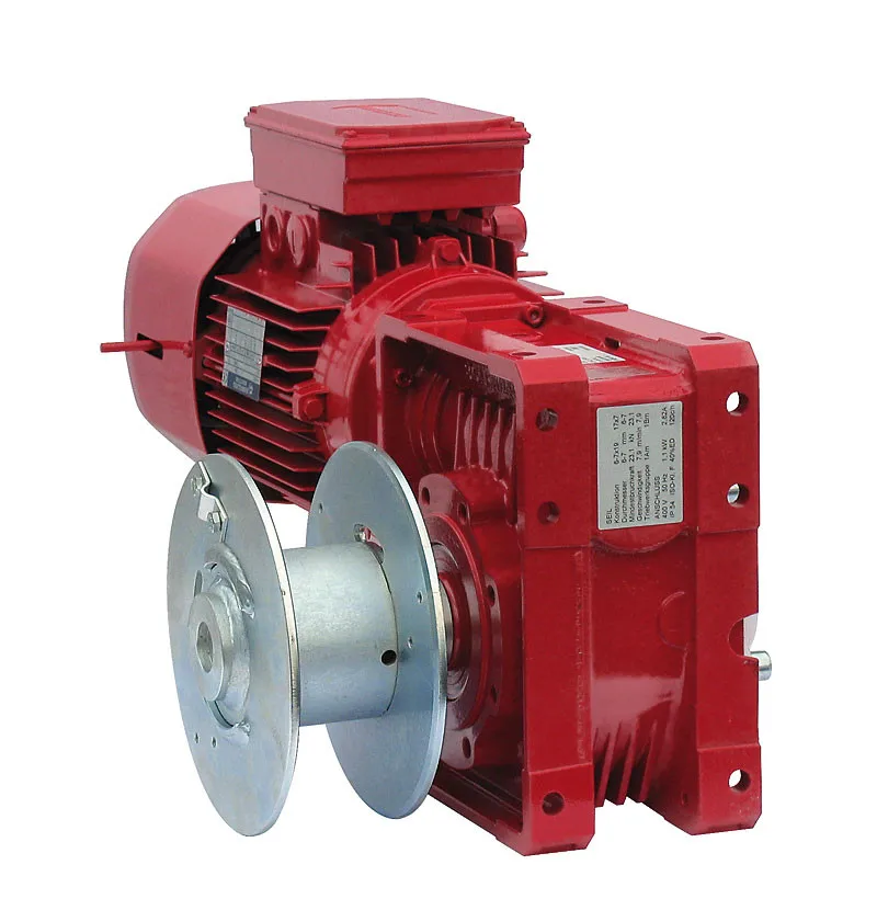 Electric Rope Winch ESF, 150 kg up to 500 kg, short drum for up to 26 m rope