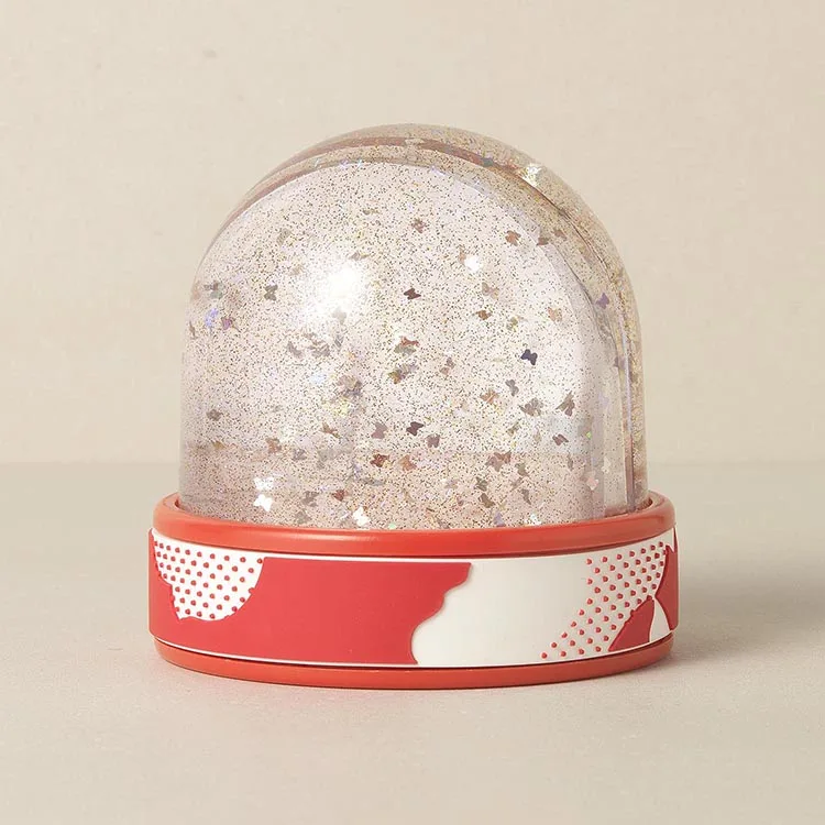 OEM Soft PVC Base Fits Two Photos High Quality Best For Theme Park Dome Shaped Acrylic picture Frame Snow Globe