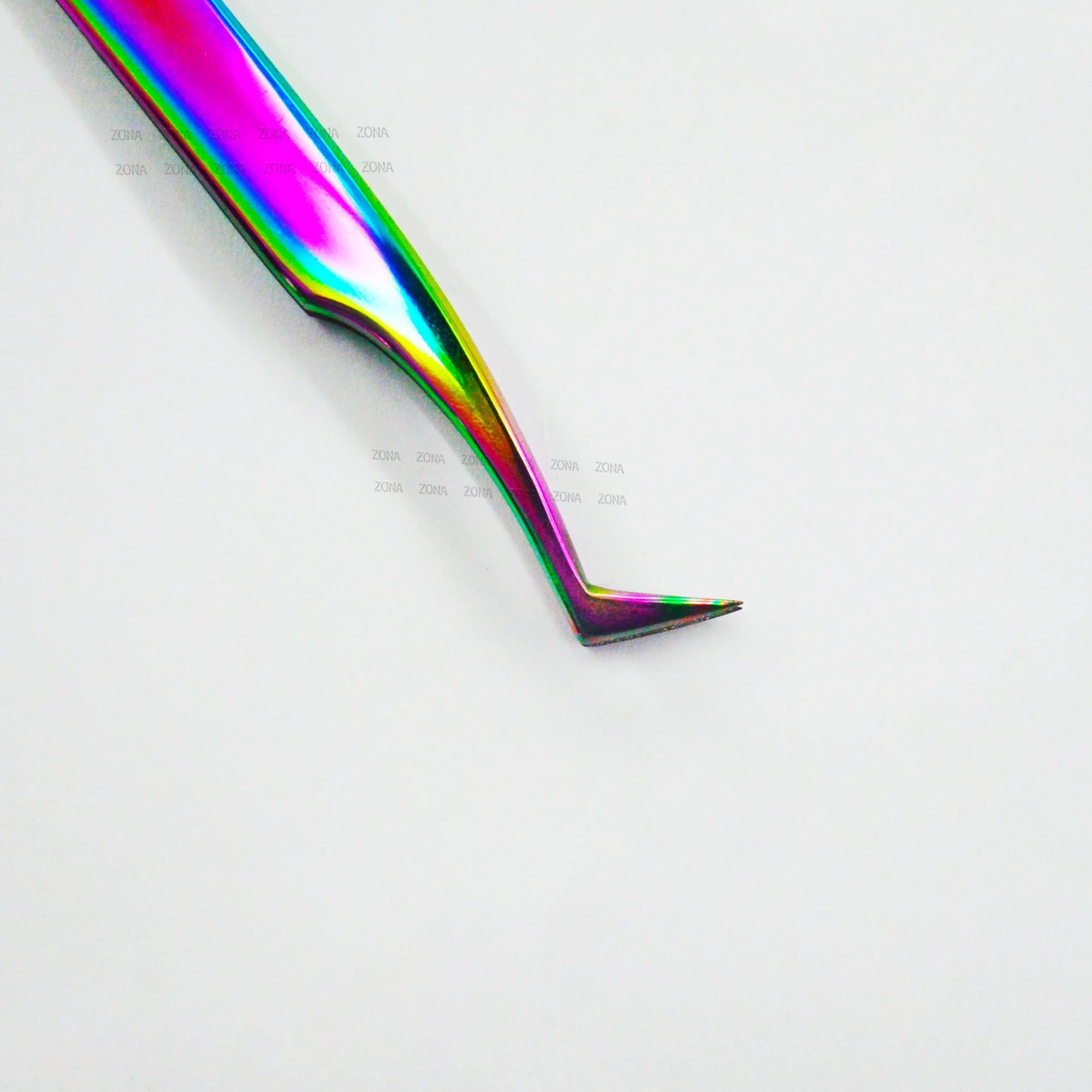 Rainbow Coated Stainless Steel is the Perfect Material for Eyelash Extension Tweezers L Type Extremely Share Eyelash Tweezers
