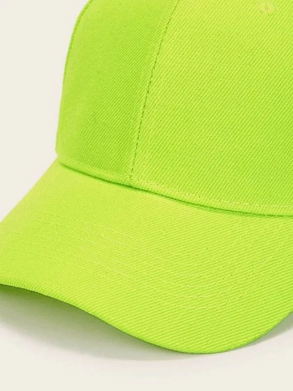 Men Neon Green Baseball Cap Custom Design Logo 6 Panel Baseball Cap Snapback Hats Hip Hop Mesh Sports Caps For Men