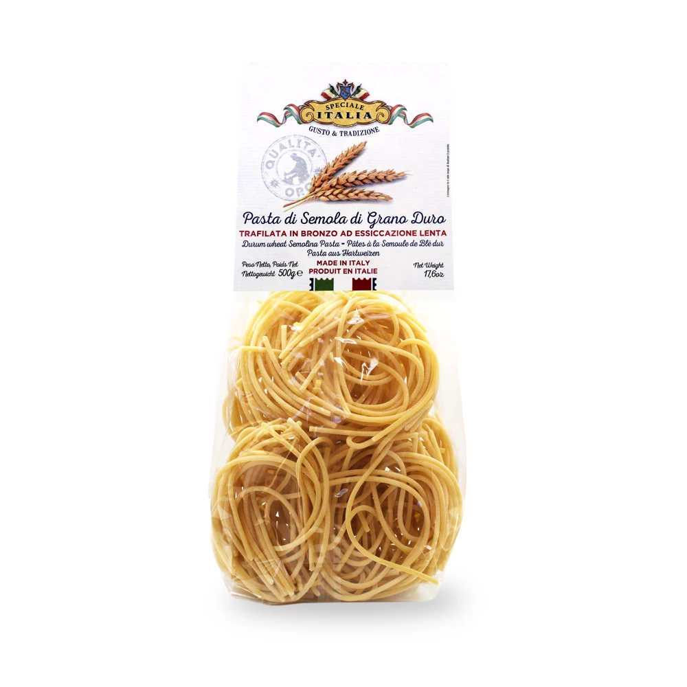 High quality Italian Artisan Handmade Durum Wheat Semolina Pasta Pici Toscani in bag 500g