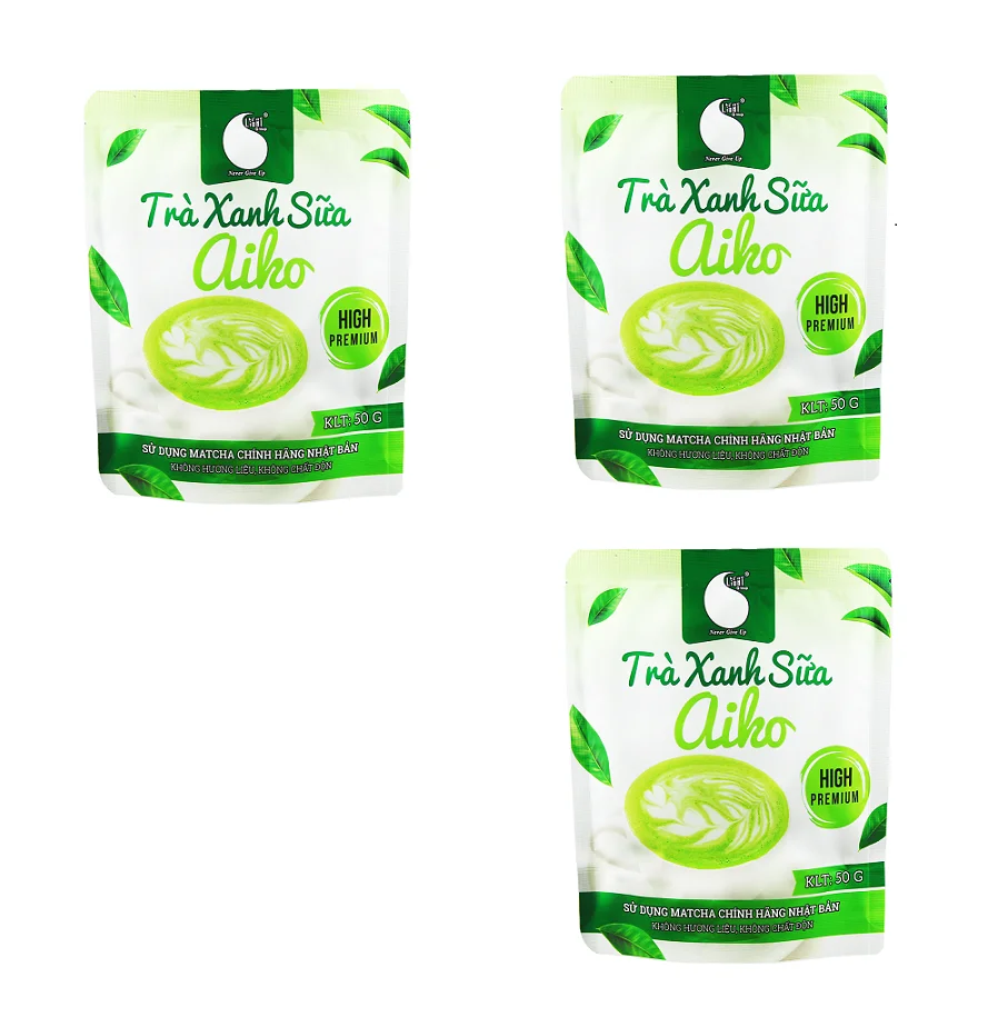 High Quality 3IN1 Pack Of 50G 24 Months Shelf Life Organic Japanese Green Tea With Plastic Box Packaging