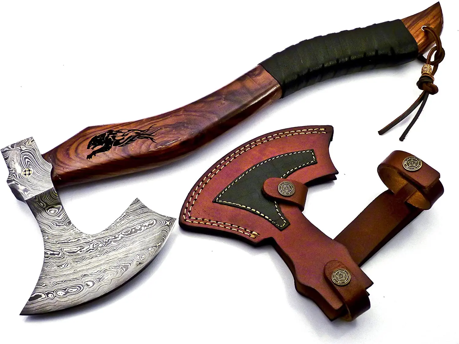 High Quality Damascus Steel Forged Axe Hatchet Head Viking Bearded Handmade Axe Made With High Quality Material 2022 Collection