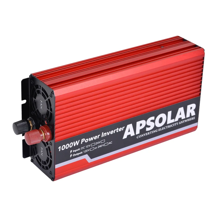 
1000 Watt 12V Power Inverter Pure Sine Wave 110V AC Hybrid Solar Power Supply Car Inverter,Converts 220 Volt AC,Air conditioner 
