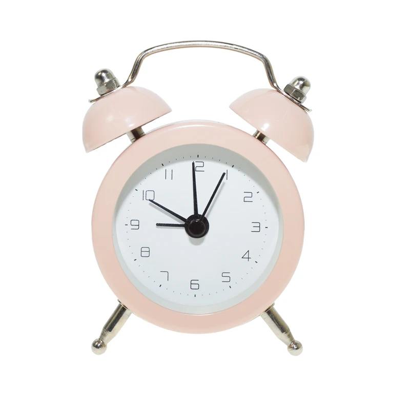 T133 Classical Cute Quartz Gift For Promotional Modern Home Wholesale Table Mini Alarm Metal Clock