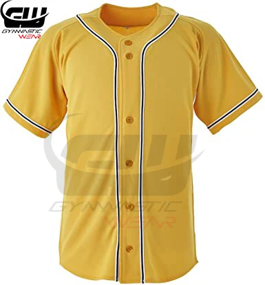 Custom plain  baseball  jersey 100%  polyester  Mesh  GYMNASTIC WEAR