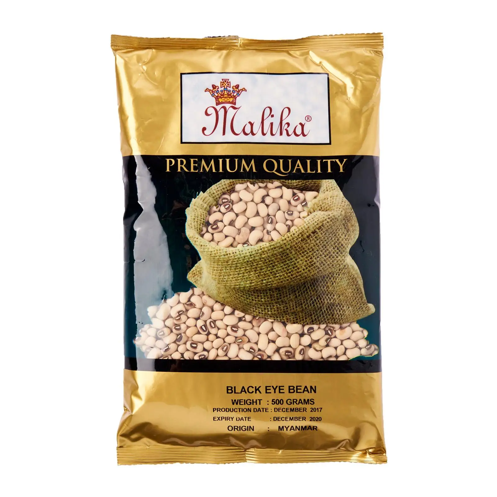 Balance Excess Sodium Rich Proteins High Fibre India Malika Lobhiya Black Eye Beans 500g with Shelf Life 12 Months