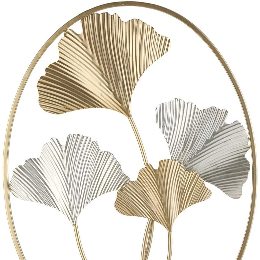 Stylish wall Arts decorations for home art House Bedroom Living Room Frame Art Hanging Flower Metal Home Wall Decor Gold Color