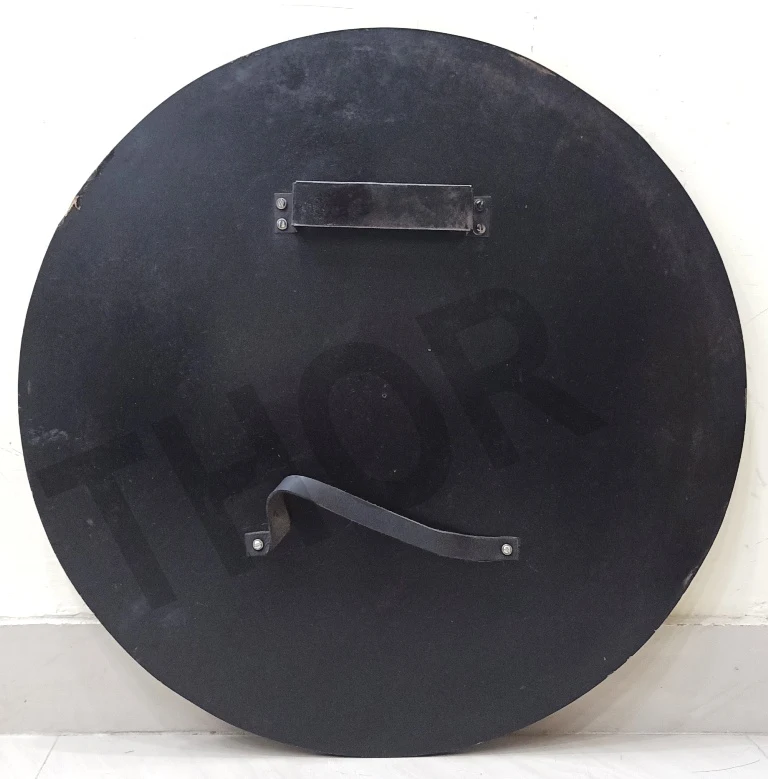 White Red Armor Shield  Captain Round Shield Leather Grip Wall Decor Shield