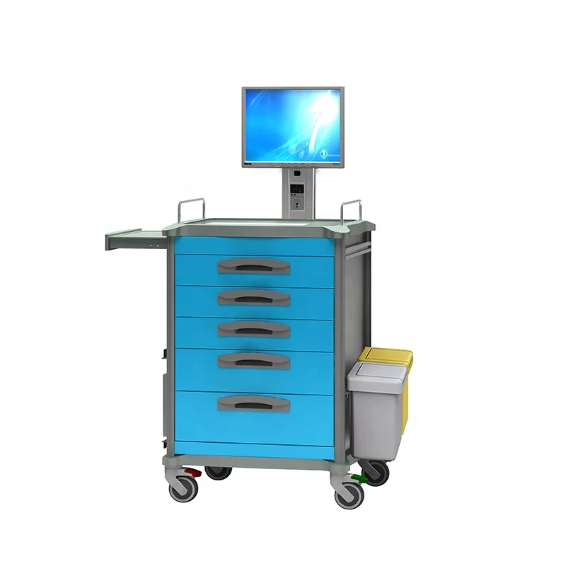 Mobile nurse workstation hospital computer trolley design