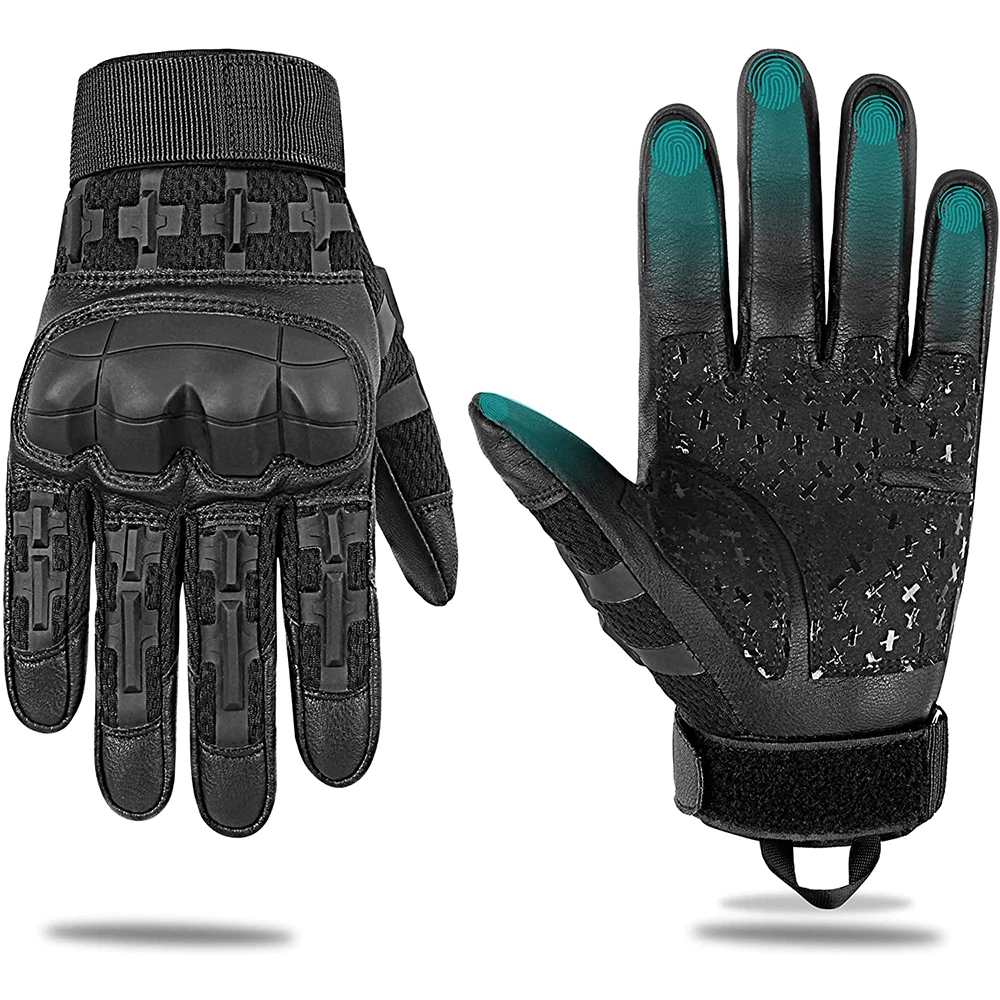 Козлиная кожа удобный сенсорный экран Полный Палец Мотоцикл Зимние перчатки для езды на велосипеде съемки мотоцикл