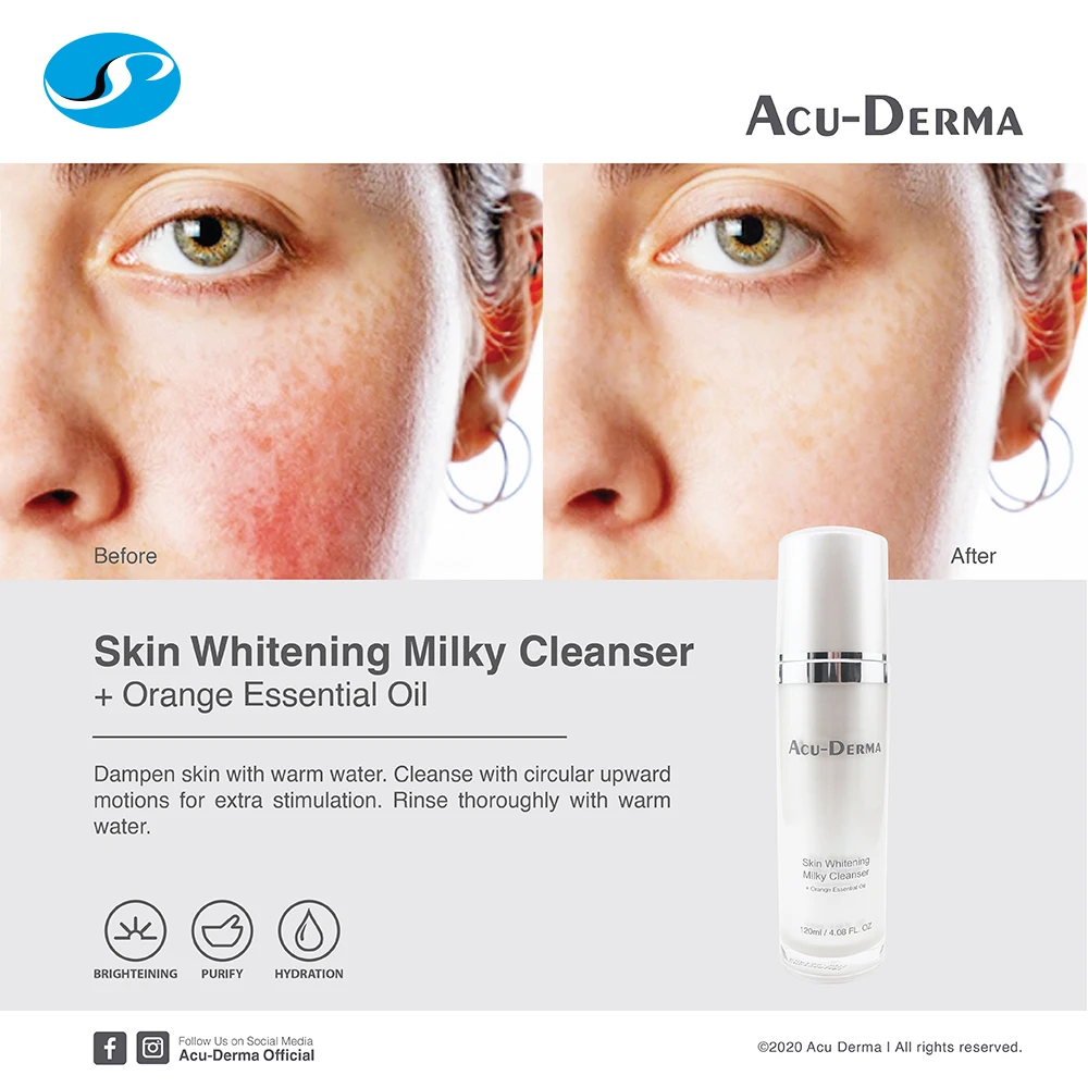 Отбеливающее молочное очищающее средство для кожи + эфирное масло апельсина алдултов натуральный уход за кожей из малайзии