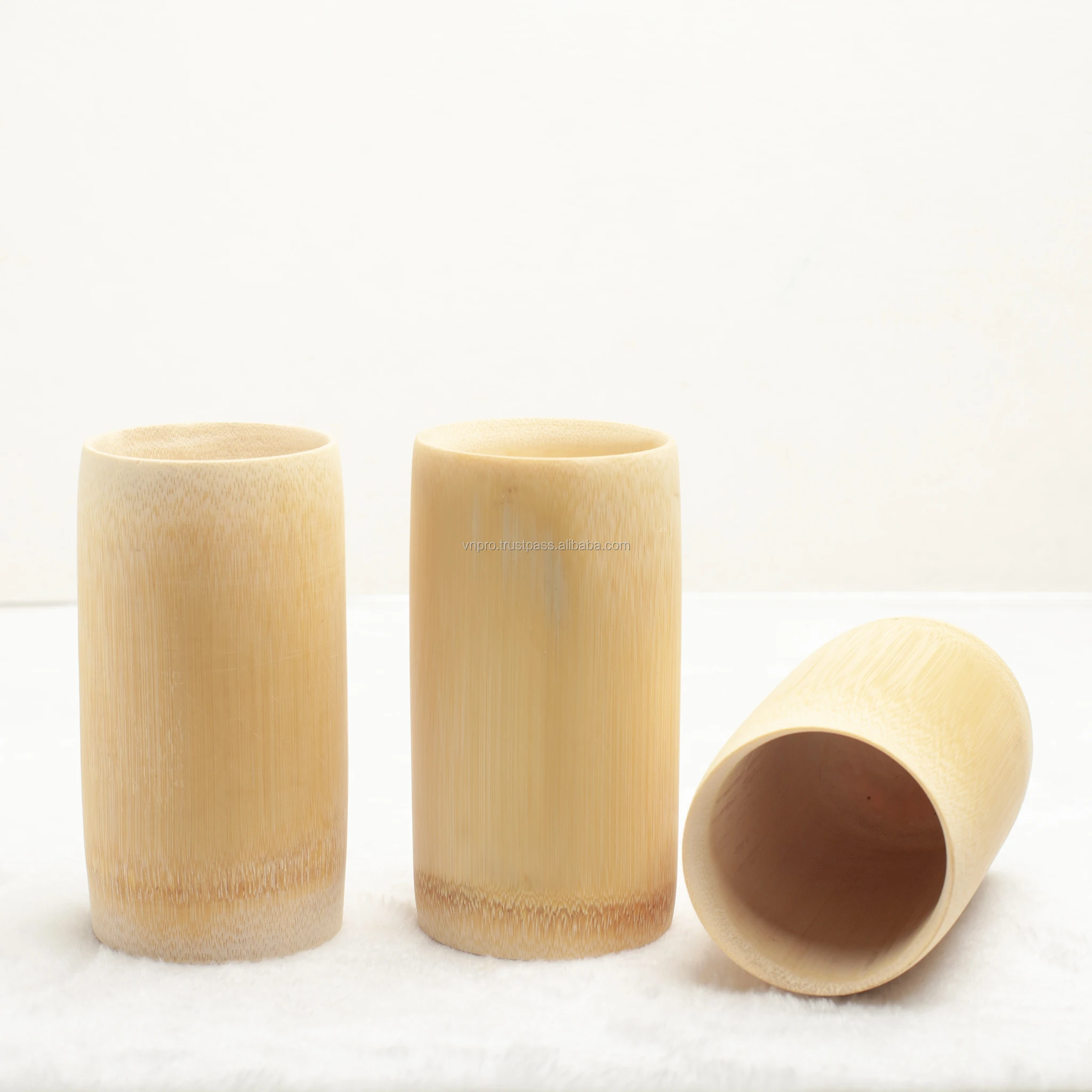 
Wholesale Natural Wood Beer Cup Japanese Drink Cup With Handle Bamboo Cup 100% Natural 