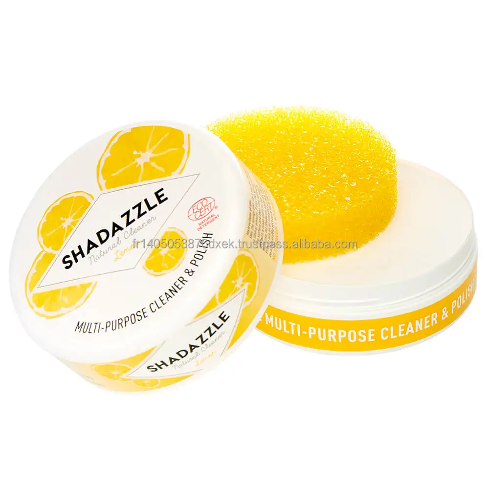 Shadazzle All Purpose Cleaner and Polish Lemon Fragrance ECOCERT Detergent Biodegradable Universal Natural Kitchen Powder 720 Pc