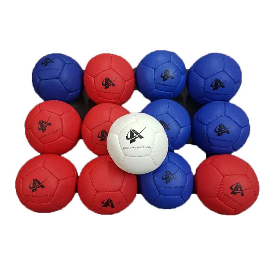 Soft Boccia balls Set  6 red 6 blue 1 white ball packed in Carrying Bag with Custom Logos Soft Bocce Ball Pakistan