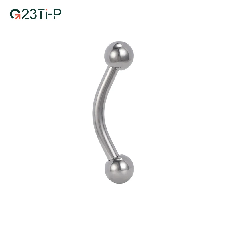 G23 Titanium Crystal Curved Barbell Eyebrow Piercing Nose Lip Earrings Helix Navel Rings Unisex Body Piercing