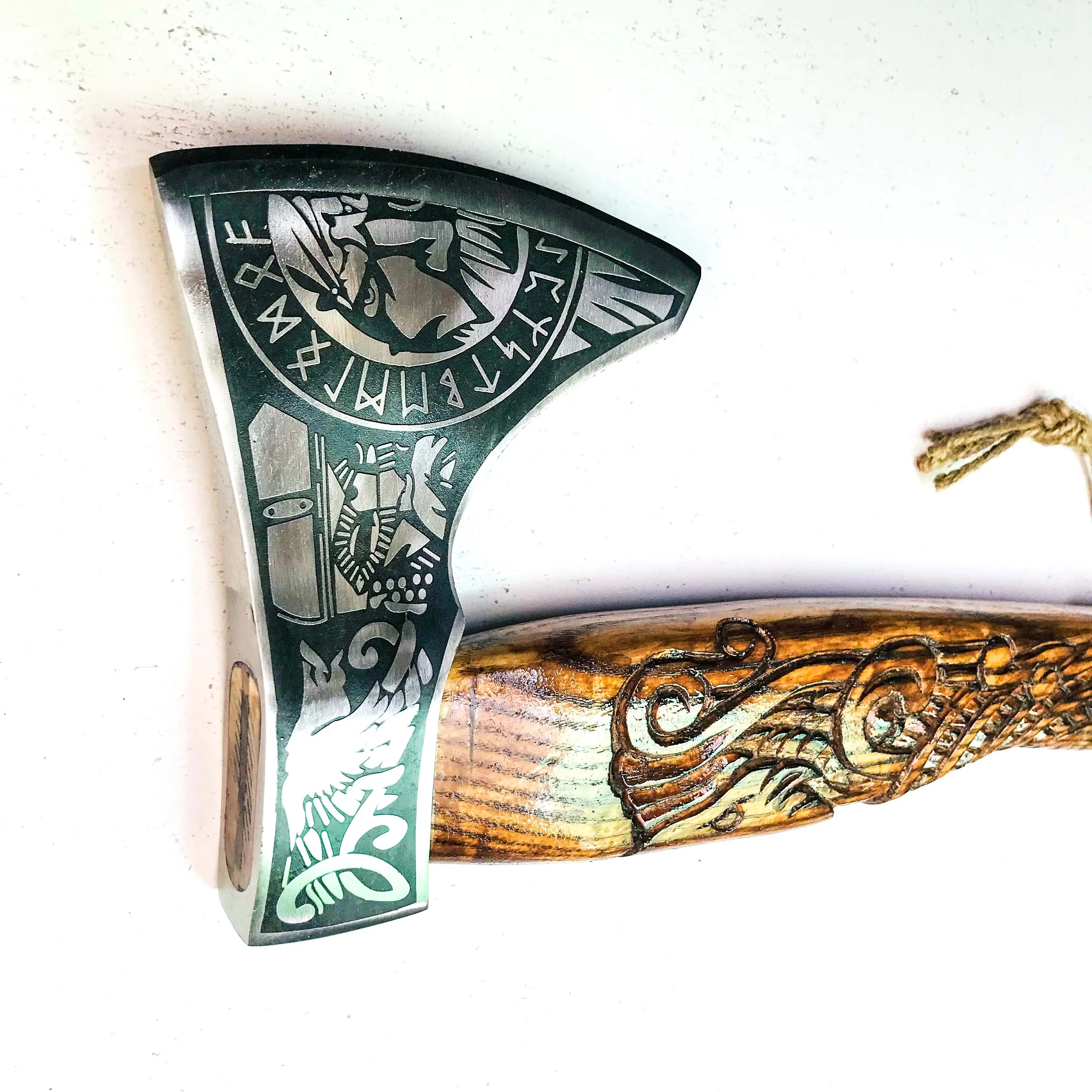 Double Headed Viking Axe, Battle Axe, Hand Forged Steel Double Blade Viking Axe