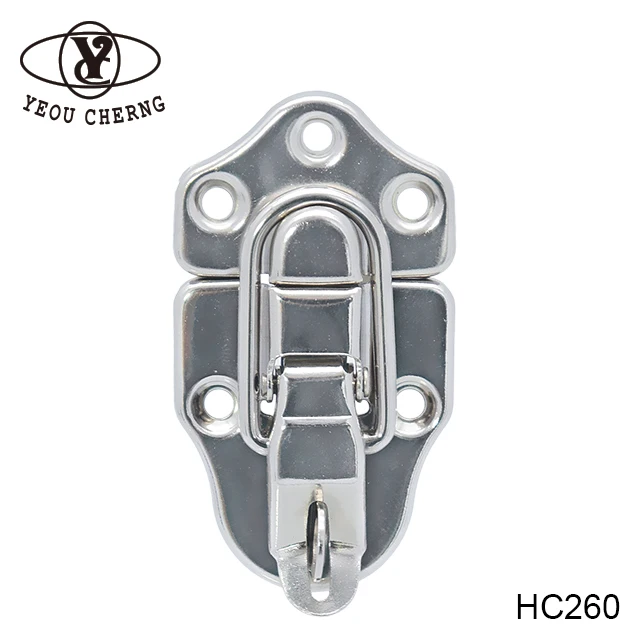 bright HC260 plated zinc metal clip draw latch lock for new design flight case hardware accessories light simple locks MIT
