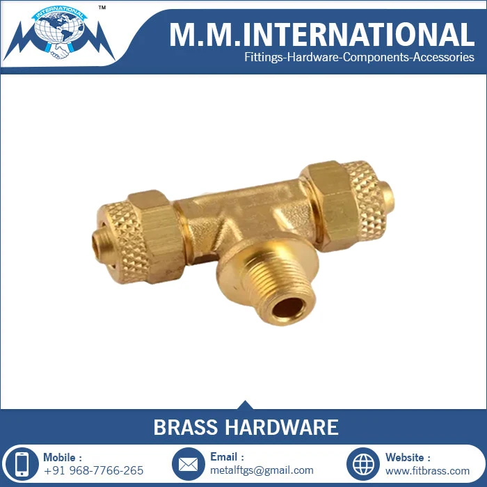 Premium Quality Brass Threaded Tee Fitting 3 Way Tee Connector Valve Coupling Adapter Tube Fitting Water Air Pump Copper Pipe