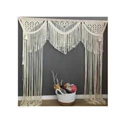 High quality hot sellinglong macrame curtain for Bedroom from India