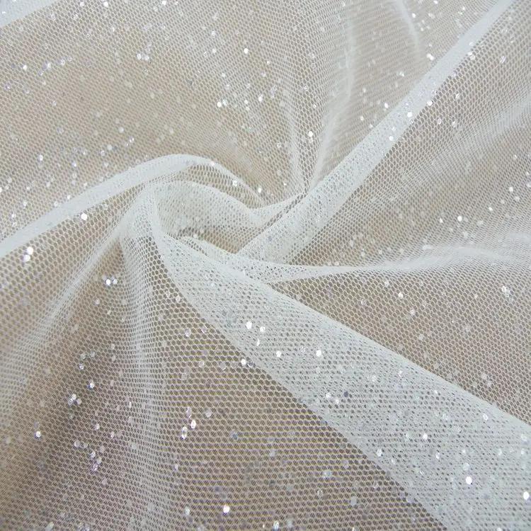 GP009 Тайвань 100% нейлоновая блестящая Тюлевая ткань для свадьбы