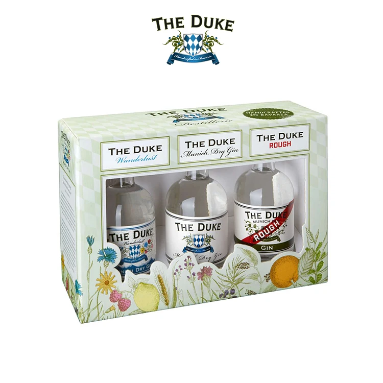 Сухие миниатюрные подарочные наборы DUKE в стиле «Музыкальный Джин» 3 x 10cl