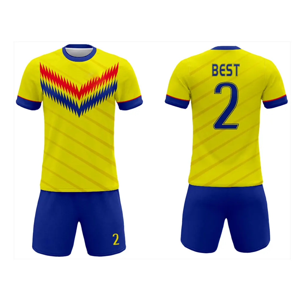 Wholesale Custom Logo Football Jersey Soccer Uniform Your Own Logo Design Men Wear Soccer Uniform Sets