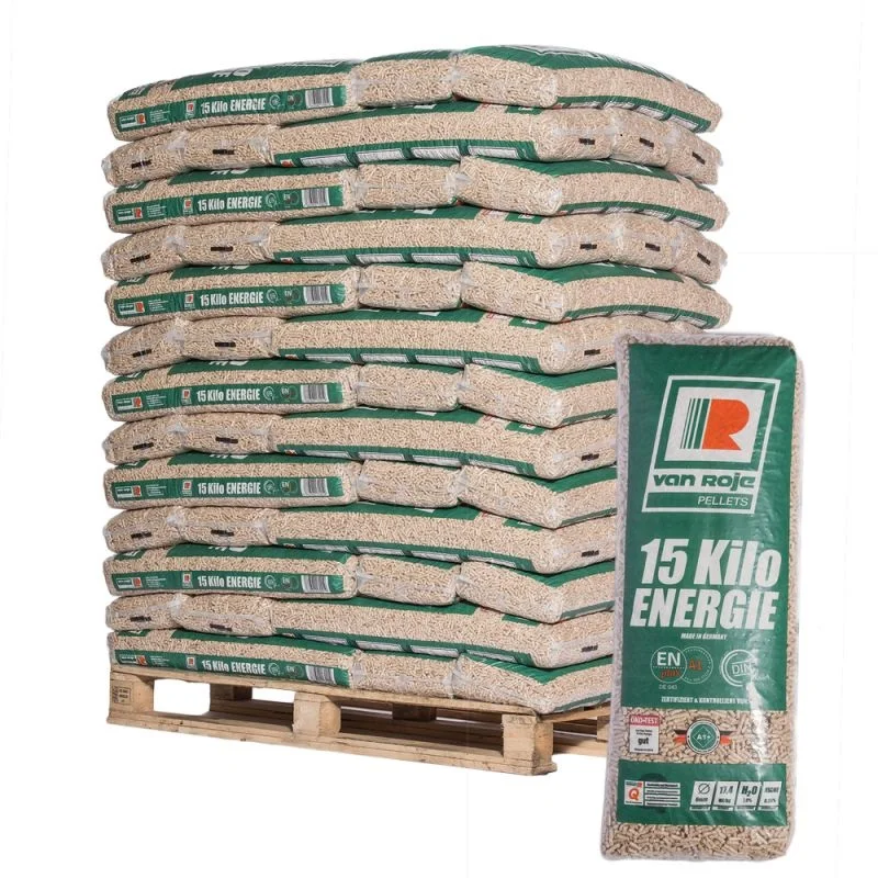 Wood Pellets DIN, EN Plus-A1, EN Plus-A2 Pine, Beech wood pellets of 15kg for sale
